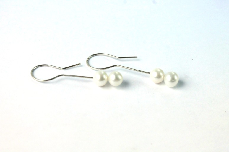 Earrings - silver and freshwater pearls